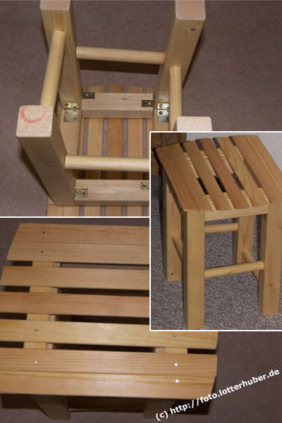 Kindersitz aus Holz - kreativ basteln.