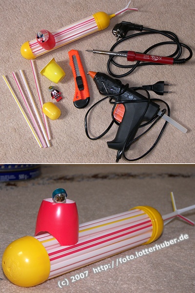U-Boot aus Strohhalmen - kreativ basteln